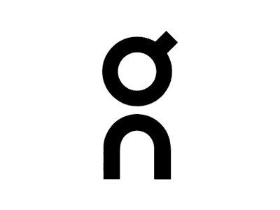 On logo running brand