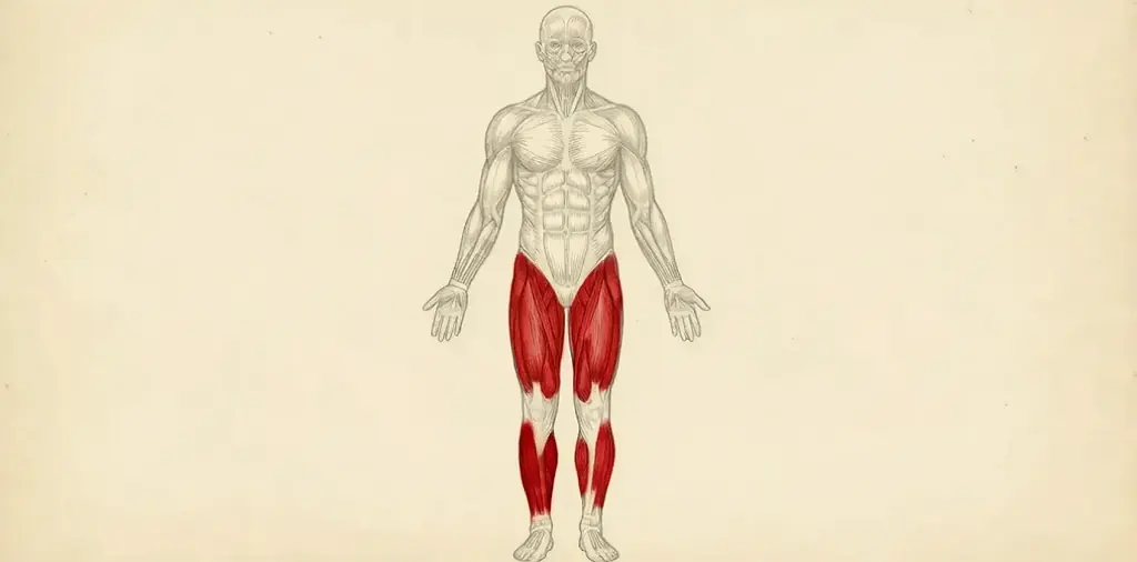 Anatomy chart for running recovery gear application
