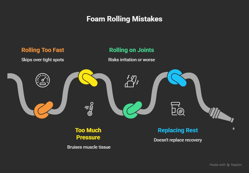 foam roller mistakes runners should avoid - infographics