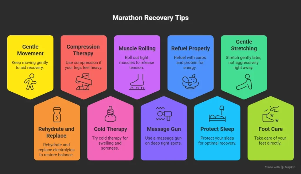 The 10 Best Marathon Recovery Tips - infographics